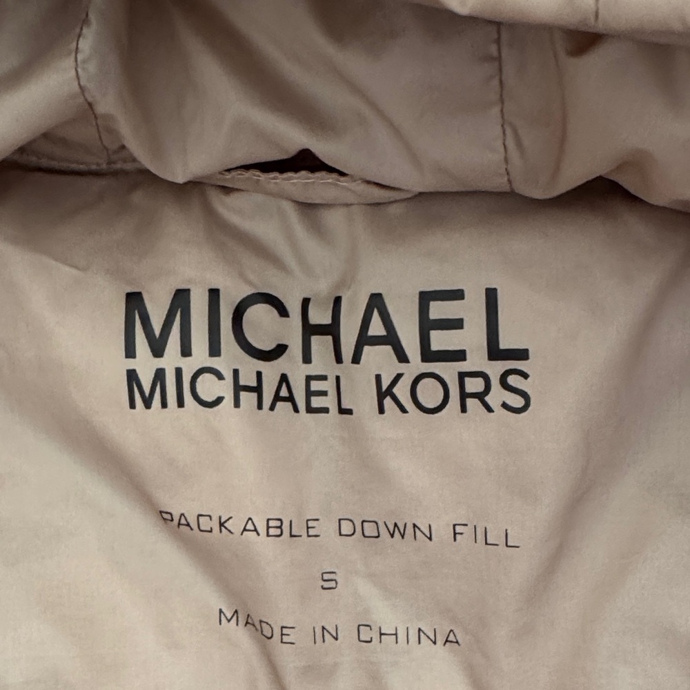 Michael Kors Women's Tan Quilted Puffer Jacket - Picture 3 of 5